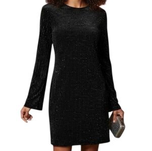 Sparkle Velvet Holiday Party Dress Whimsigoth Black Cocktail New Years NWT